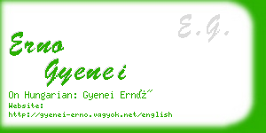 erno gyenei business card